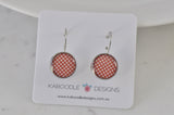 Handmade Round Clip Leverback Dangle Earrings