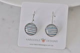 Handmade Round Clip Leverback Dangle Earrings