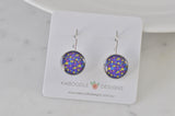 Handmade Round Clip Leverback Dangle Earrings