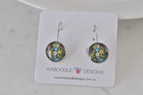Handmade Round Clip Leverback Dangle Earrings