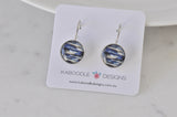 Handmade Round Clip Leverback Dangle Earrings