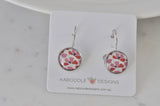 Handmade Round Clip Leverback Dangle Earrings