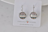 Handmade Round Clip Leverback Dangle Earrings