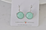 Handmade Round Clip Leverback Dangle Earrings
