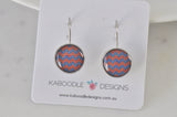 Handmade Round Clip Leverback Dangle Earrings