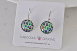 Handmade Round Clip Leverback Dangle Earrings