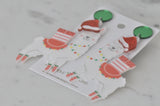 Acrylic Christmas Merry Christmas Xmas Santa Llama Alpaca Animal Drop Dangle Earrings