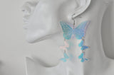 Acrylic Translucent Butterfly Drop Dangle Earrings