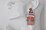 Acrylic Christmas Merry Christmas Xmas Santa Chimney Presents Drop Dangle Earrings