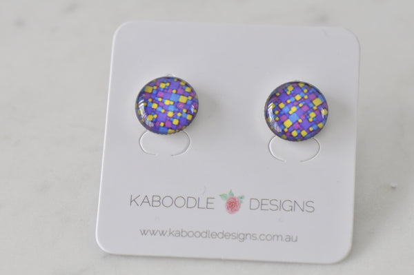 Handmade Artwork Stud Earrings