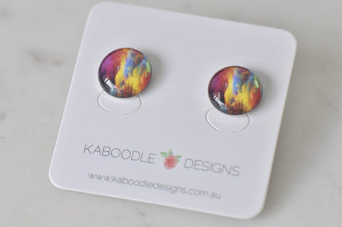 Handmade Artwork Stud Earrings