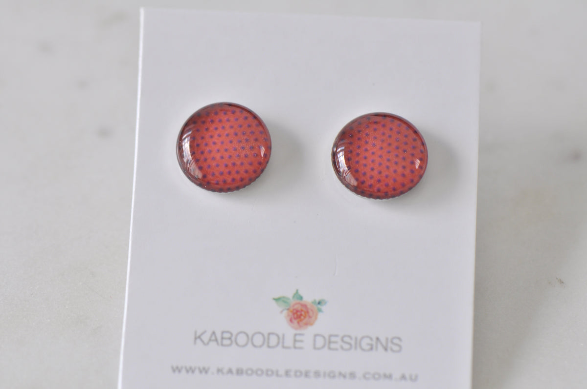 Handmade Artwork Stud Earrings
