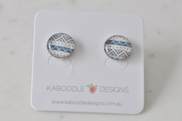 Handmade Artwork Stud Earrings