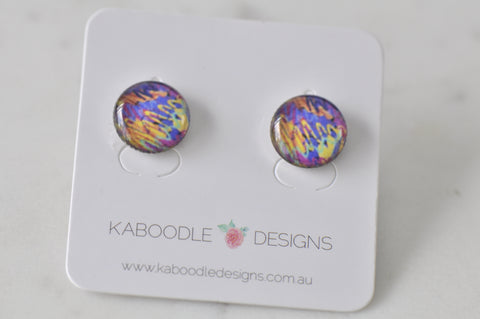 Handmade Artwork Stud Earrings