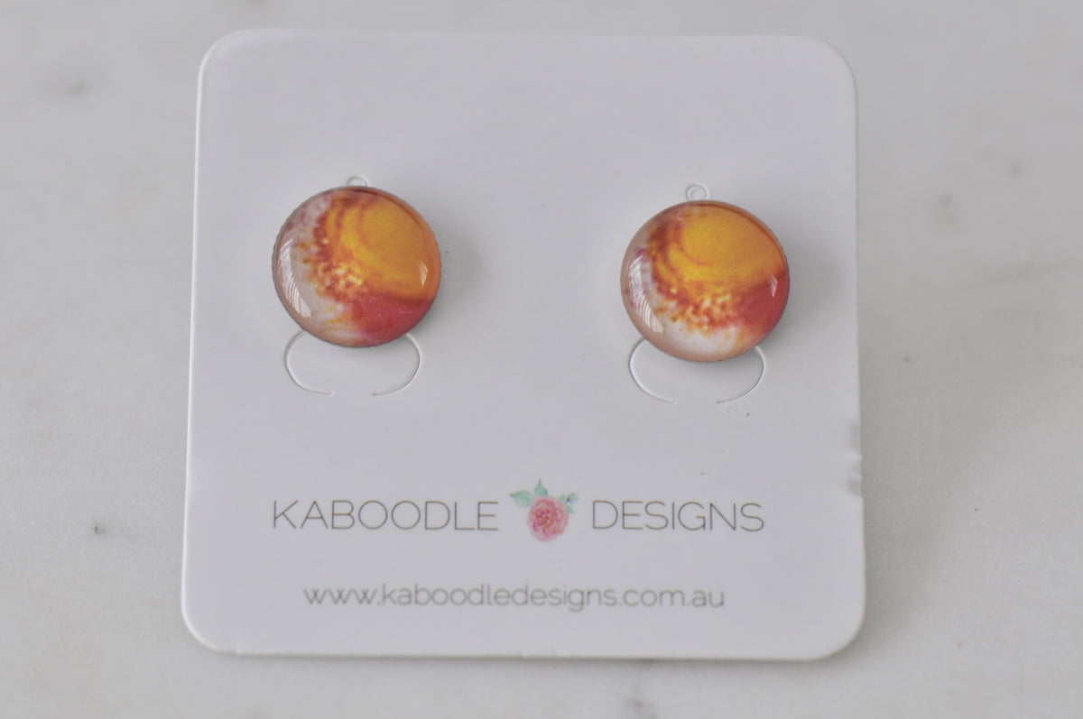 Handmade Artwork Stud Earrings