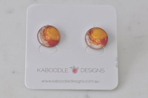 Handmade Artwork Stud Earrings