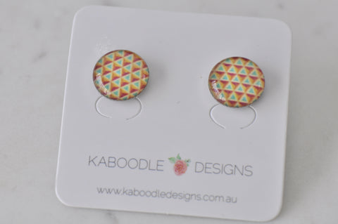 Handmade Artwork Stud Earrings
