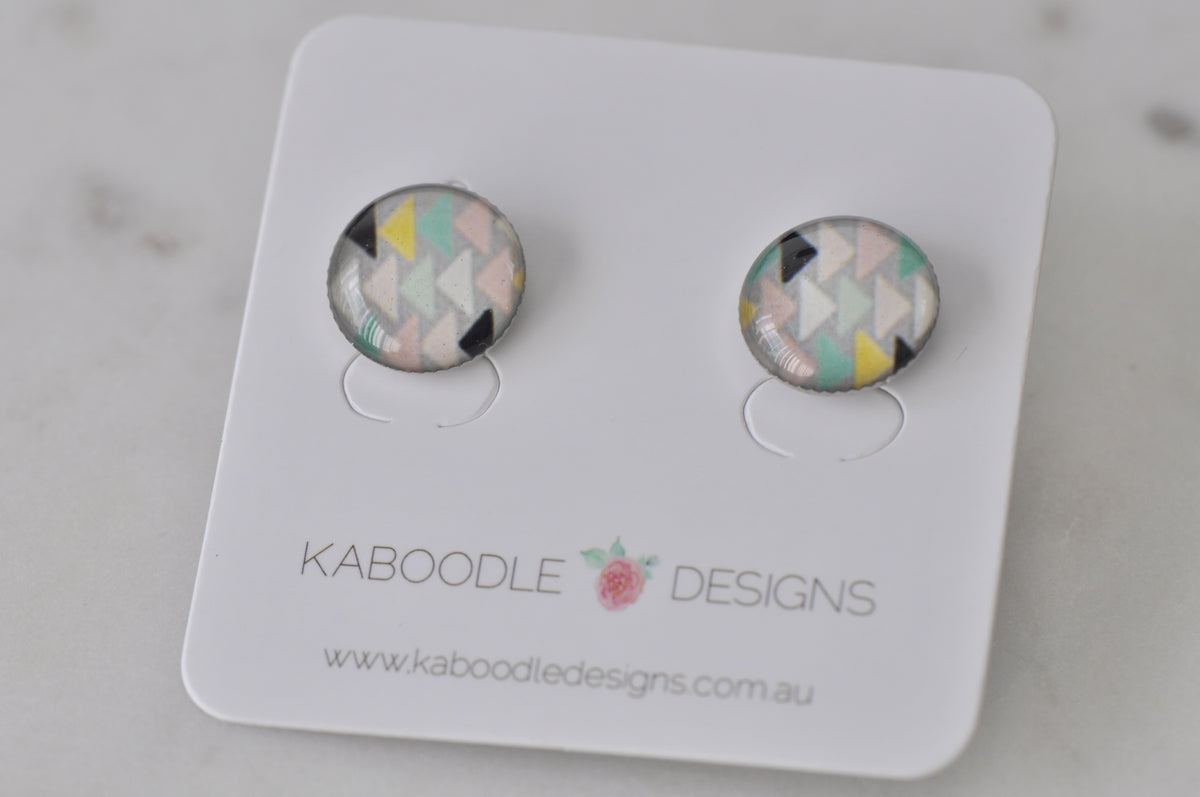 Handmade Artwork Stud Earrings