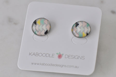 Handmade Artwork Stud Earrings