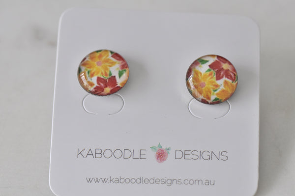 Handmade Artwork Stud Earrings