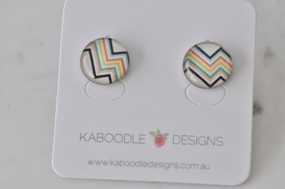 Handmade Artwork Stud Earrings