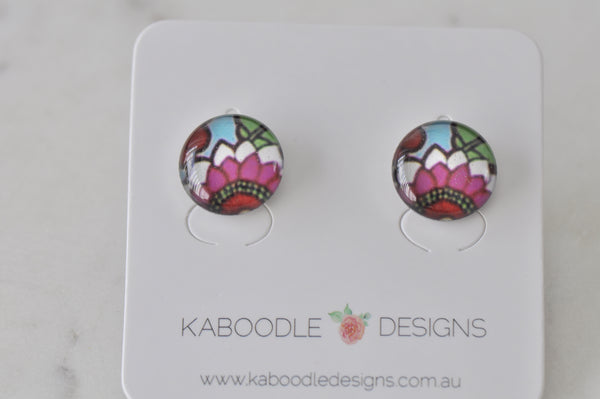 Handmade Artwork Stud Earrings