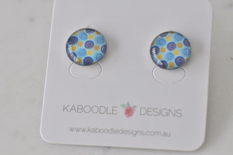 Handmade Artwork Stud Earrings