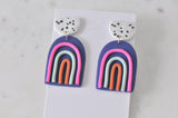 Clay Rainbow Drop Dangle Earrings