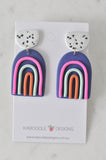 Clay Rainbow Drop Dangle Earrings