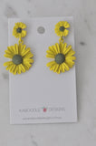 Sunflower Daisy Stud Dangle Earrings