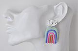 Clay Rainbow Drop Dangle Earrings