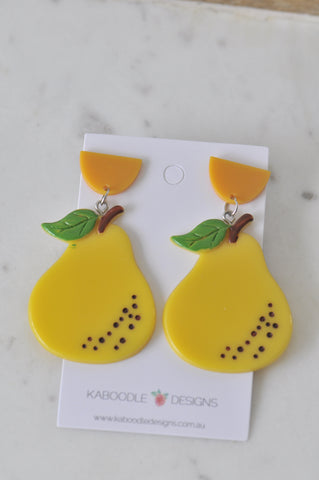 Acrylic Pear Drop Dangle Earrings