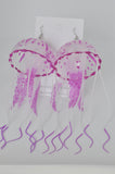 Novelty Jelly fish Jellyfish Dangle Earrings - Purple
