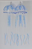 Novelty Jelly fish Jellyfish Dangle Earrings - Blue