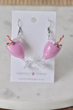 Novelty Watermelon Milkshake Thick shake Dangle Drop Earrings