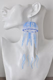 Novelty Jelly fish Jellyfish Dangle Earrings - Blue