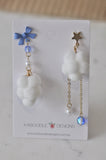 Cloud Lightning 3D Novelty Dangle Drop Earrings