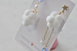 Cloud Lightning 3D Novelty Dangle Drop Earrings