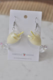 Novelty Banana Milkshake Thick shake Dangle Drop Earrings