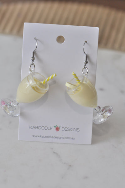 Novelty Banana Milkshake Thick shake Dangle Drop Earrings