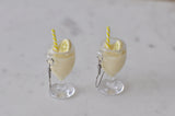 Novelty Banana Milkshake Thick shake Dangle Drop Earrings