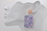 Acrylic Paisley Swirls and Patterns Drop Dangle Earrings