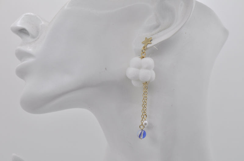 Cloud Lightning 3D Novelty Dangle Drop Earrings