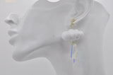 Cloud Lightning 3D Novelty Dangle Drop Earrings