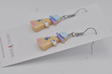 Acrylic Alien UFO Cow Abduction Novelty Dangle Drop Earring