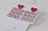 Acrylic Hearts Valentines Day Geometric Dangle Earrings