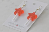 Candy Lollipop Star Sugar Sweets Dangle Earrings - Red