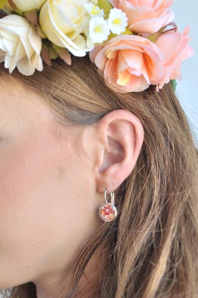 Handmade Round Geometric Shapes Dangle Earrings - CDE440