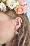 Handmade Round Geometric Rain Drops Dangle Earrings - CDE434