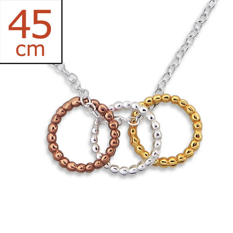 Rope Rings 925 Sterling Silver Necklace